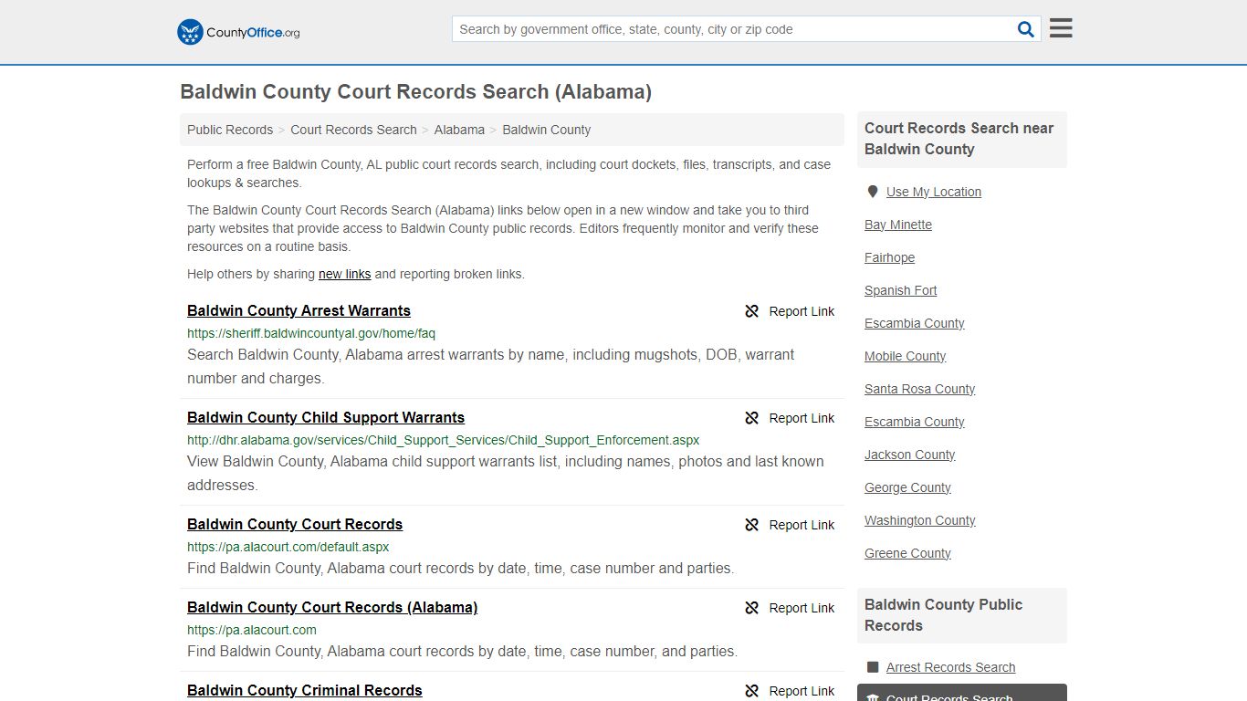 Baldwin County Court Records Search (Alabama) - County Office